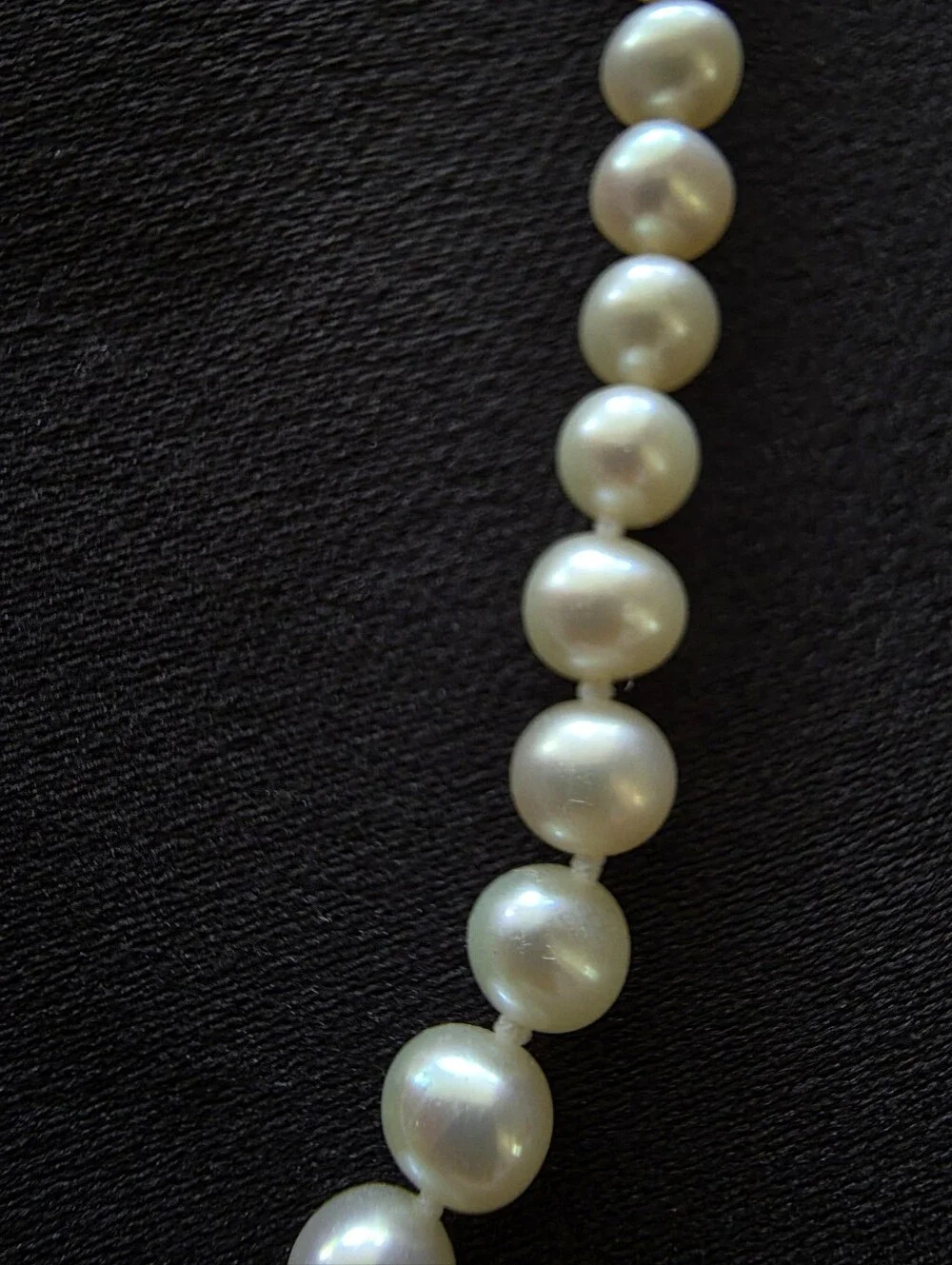 14K Gold Filagree Clasp Akoya Cultured Pearl Necklace 5mm Knotted Strand - Picture 3 of 13